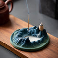 Nimara Ritual Creative Mountain River Ceramic Healing Backflow Incense Burner