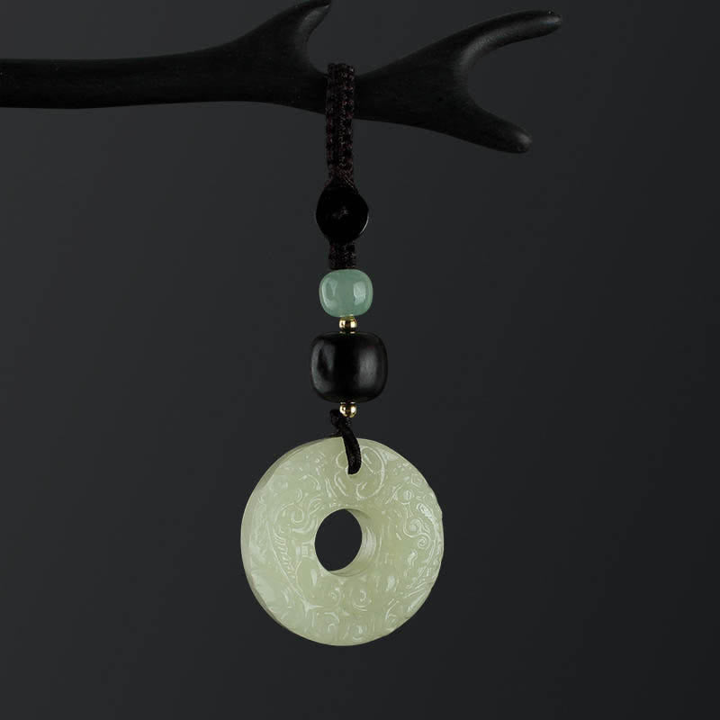 Nimara Ritual PiXiu Jade Peace Buckle Abundance Wealth Key Chain