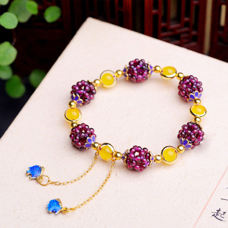 Nimara Ritual Tibetan Garnet Calm Bracelet