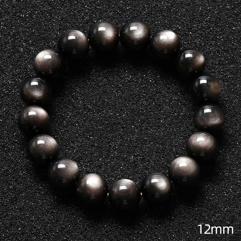 Nimara Ritual Natural Silver Sheen Obsidian Soothing Protection Bracelet