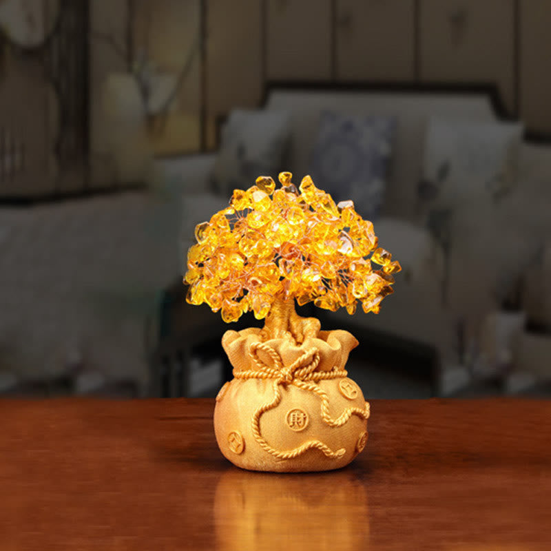 Nimara Ritual Natural Citrine Money Tree Gemstone Ornament - Feng Shui for Prosperity