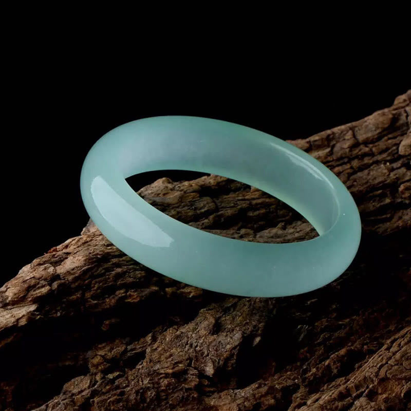 Nimara Ritual Natural Jade Luck Healing Prosperity Bangle Bracelet