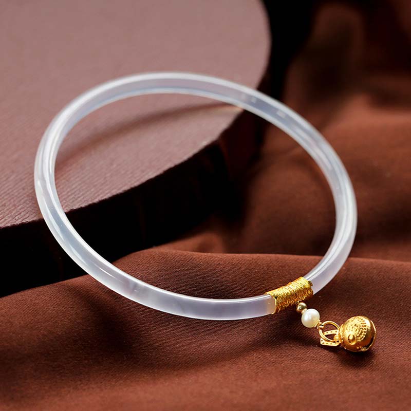 Nimara Ritual Natural Cyan White Jade Success Bracelet