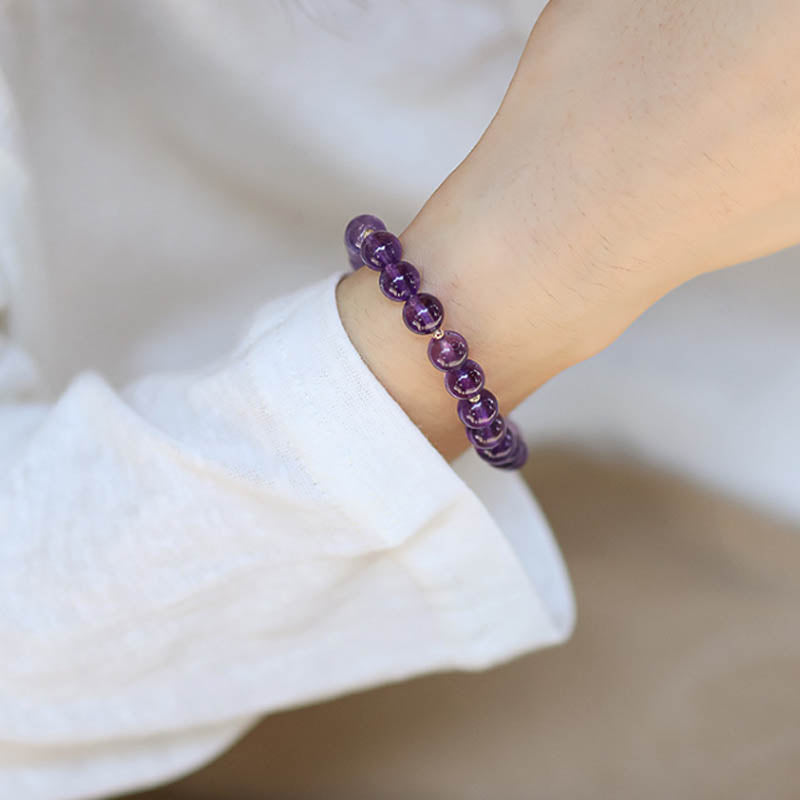 Nimara Ritual Amethyst Crystal Moon Star Healing Bracelet