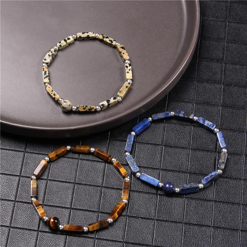 Nimara Ritual Natural Crystal Amethyst Tiger Eye Spiritual Balance Bracelet