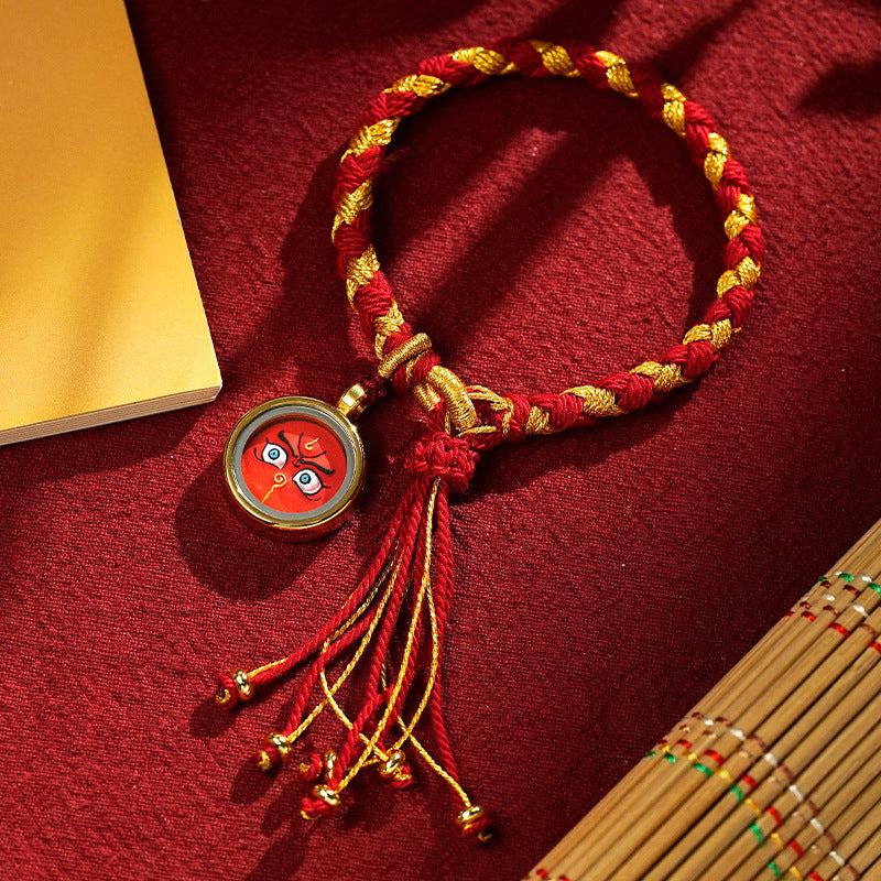Nimara Ritual Handmade Tibetan Five God Of Wealth Dragon Scale Rope Luck Braid Bracelet