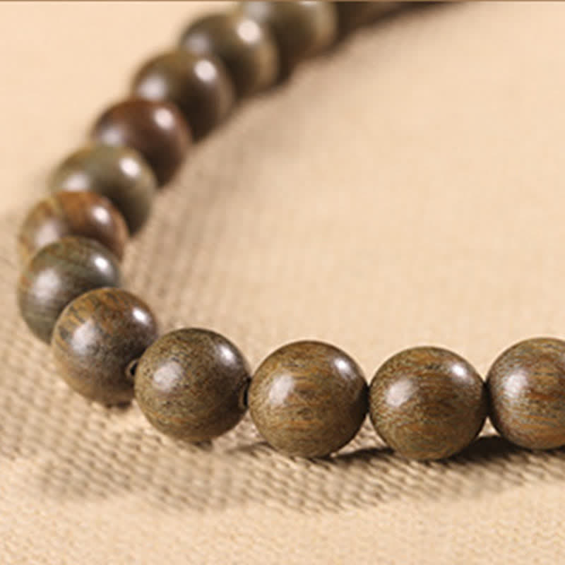 Nimara Ritual Tibetan Green Sandalwood Crystal Soothing Peace Bracelet