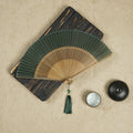 Nimara Ritual Vintage Handheld Folding Fan With Bamboo Frames