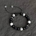 Nimara Ritual Vintage Lava Rock Black Obsidian Picasso Jasper Beads Support Rope Bracelet