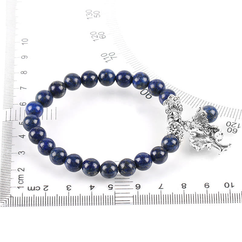 Nimara Ritual Natural Gemstone Tree of Life Lucky Charm Stretch Bracelet