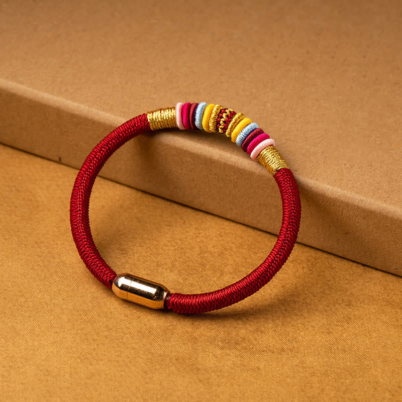 Nimara Ritual Tibetan Handmade King Kong Knot Protection Magnetic Buckle Braided Bracelet