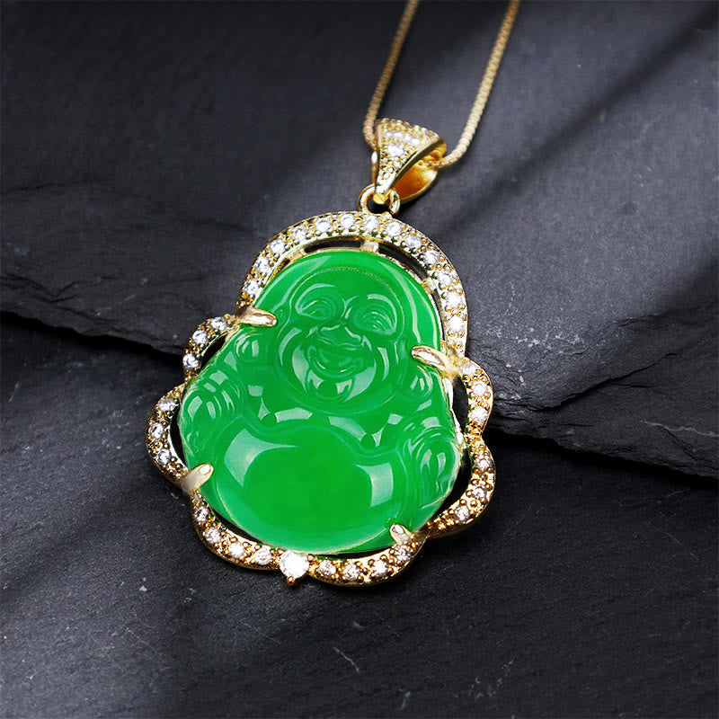Nimara Ritual Good Luck Laughing Buddha Necklace