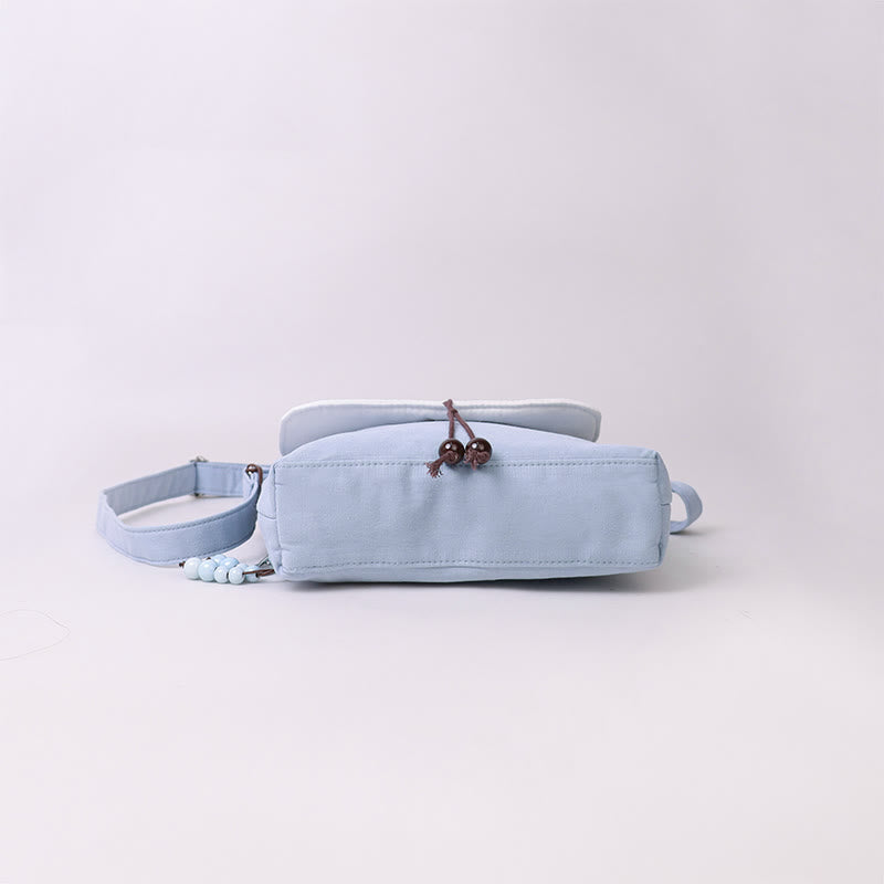 Nimara Ritual Embroidered Camellia Epiphyllum Gardenia Sakura Flowers Crossbody Bag Shoulder Bag Cellphone Bag