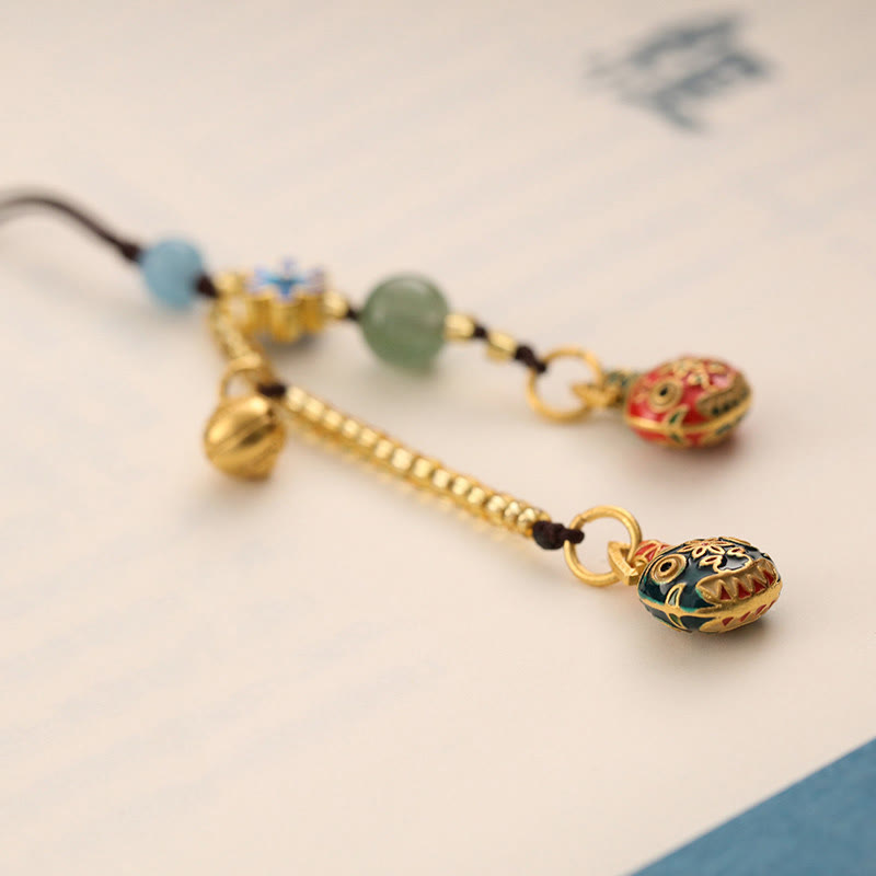 Nimara Ritual Gold Swallowing Beast Family Luck Key Chain
