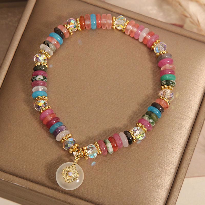 Nimara Ritual Various Crystal Peace Buckle Auspicious Bracelet