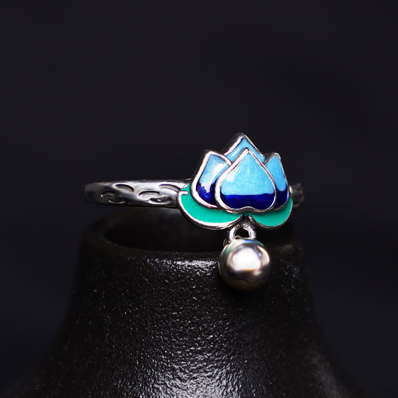 Nimara Ritual Lotus Flower Pattern Enlightenment Ring