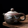 Nimara Ritual White Crane Cloud Chinese Gongfu Tea Ceramic Kung Fu Teapot
