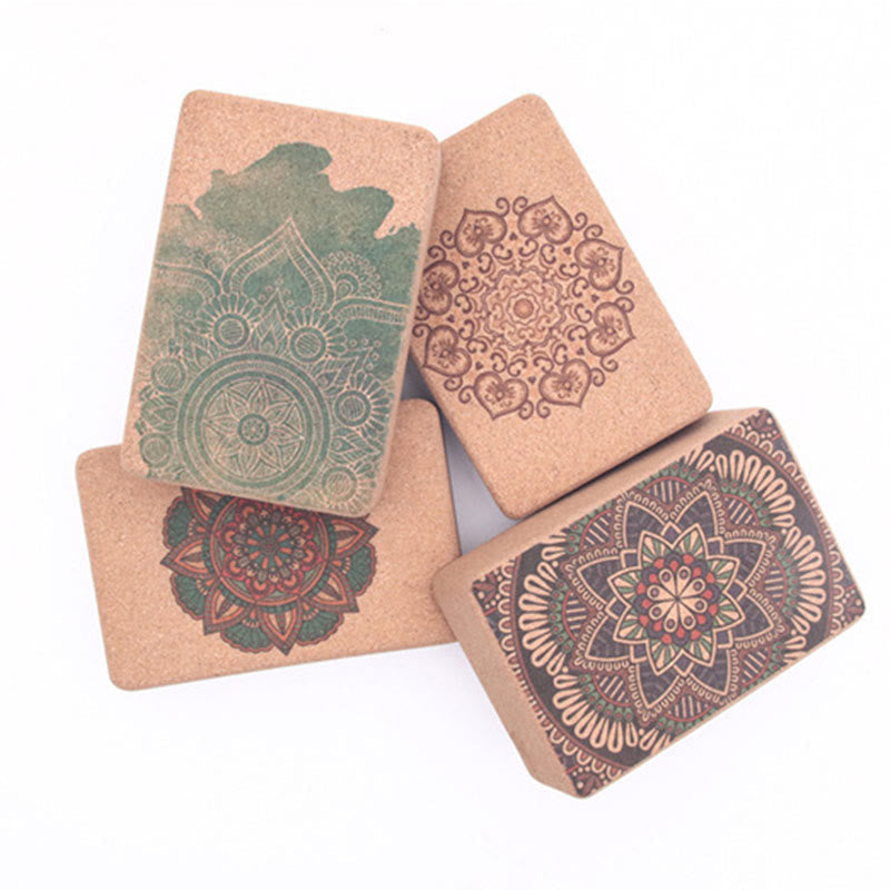 Nimara Ritual Tibetan Mandala Mindful Yoga Cork Block