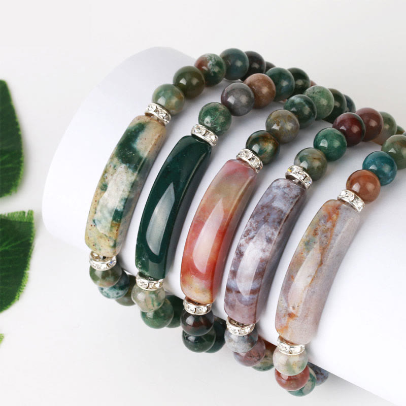 Nimara Ritual Natural Quartz Love Heart Healing Beads Bracelet
