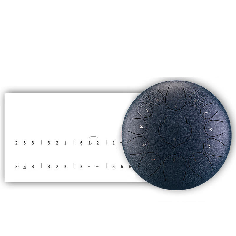 Nimara Ritual Steel Tongue Drum Sound Healing Meditation Lotus Pattern Drum Kit 8 Note 6 Inch Percussion Instrument