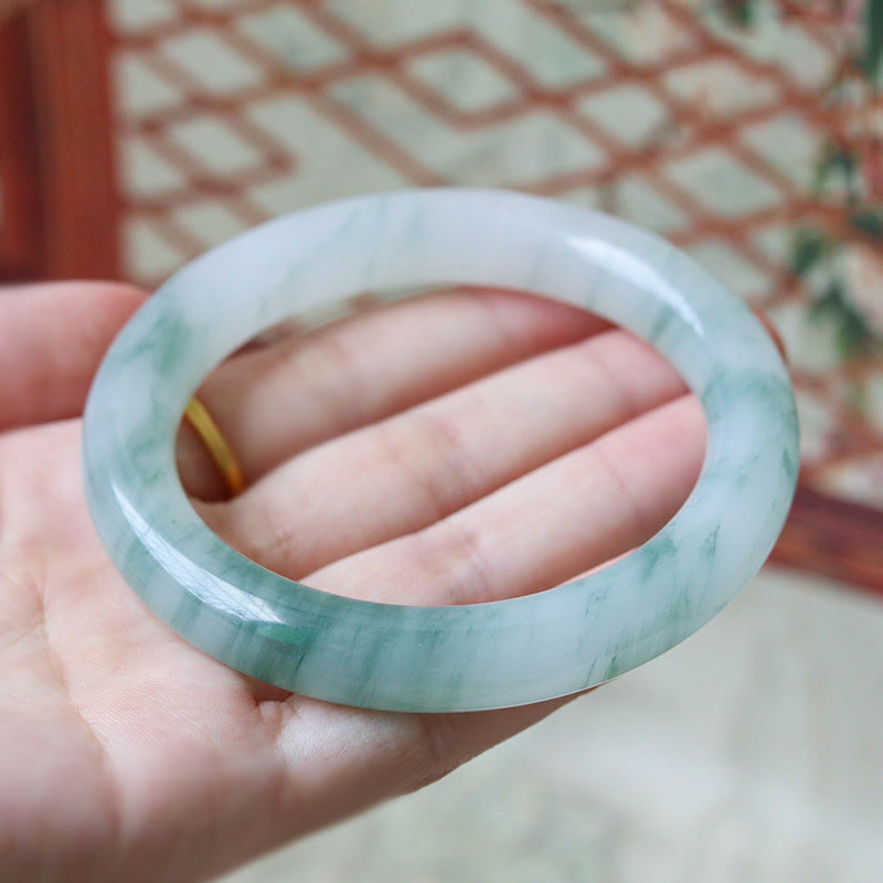 Nimara Ritual Natural Jade Luck Prosperity Bangle Bracelet