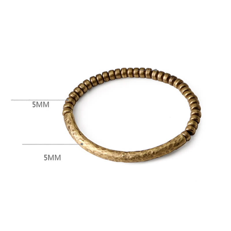 Nimara Ritual Simple Design Copper Brass Bead Luck Wealth Bracelet