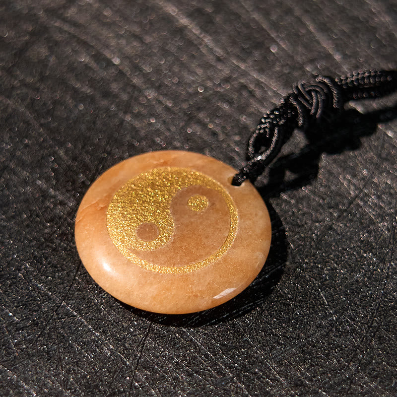 Nimara Ritual Various Crystal Amethyst Tiger Eye Green Aventurine Yin Yang Spiritual Necklace Pendant