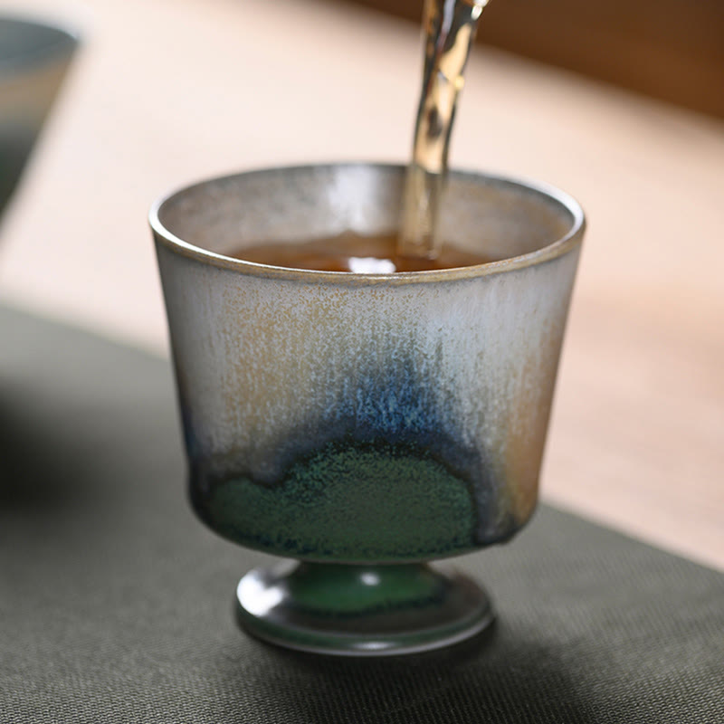 Nimara Ritual Vintage Furnace Transmutation Kiln Porcelain Teacup Kung Fu Tea Cup