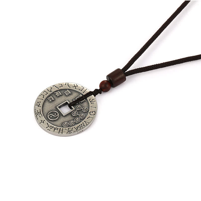 Nimara Ritual Bagua Yin Yang Copper Coin Star Balance Energy Necklace Pendant