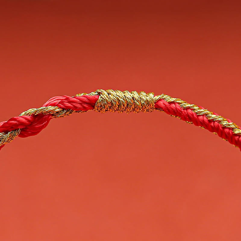 Nimara Ritual Handmade Chinese Zodiac Rabbit Rooster Rat Horse Dragon Protection Braid String Bracelet