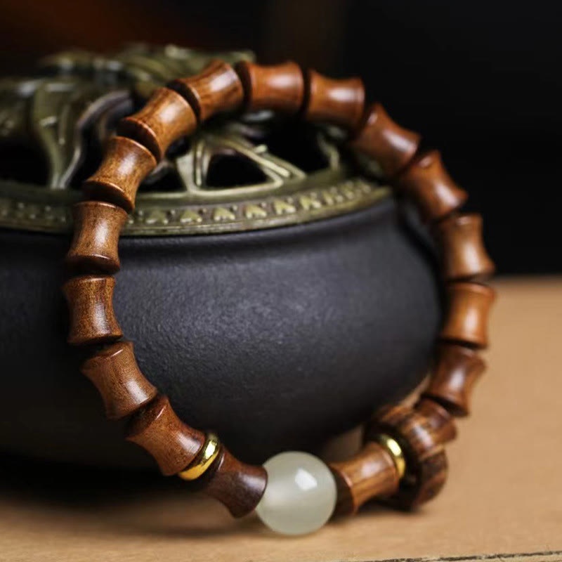 Nimara Ritual Ebony Green Sandalwood Black Rosewood Bamboo Peace Bracelet