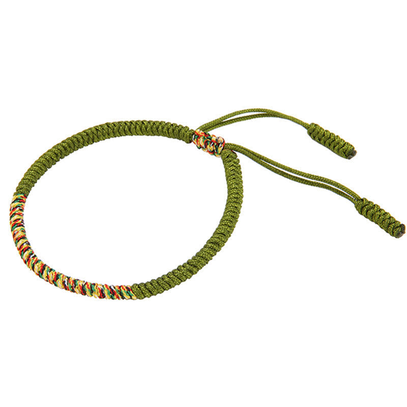 Nimara Ritual Tibetan Handmade Multicolor King Kong Knot Luck Strength Braided Bracelet