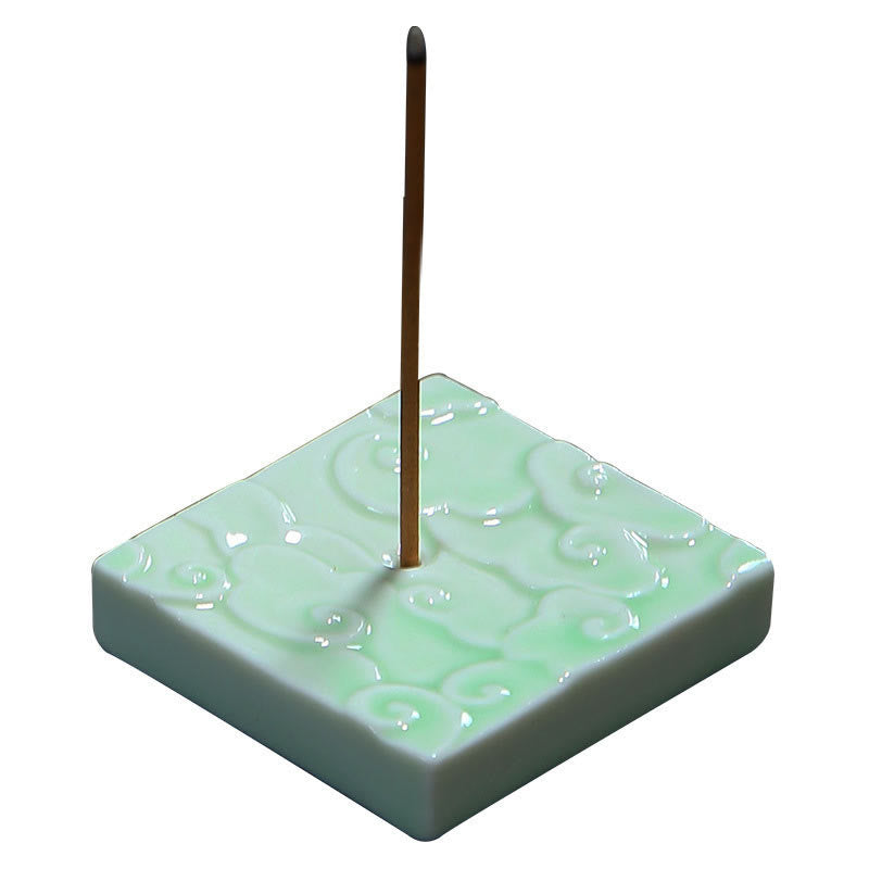 Nimara Ritual Mini Auspicious Clouds Design Healing Stick Ceramic Small Incense Burner Decoration