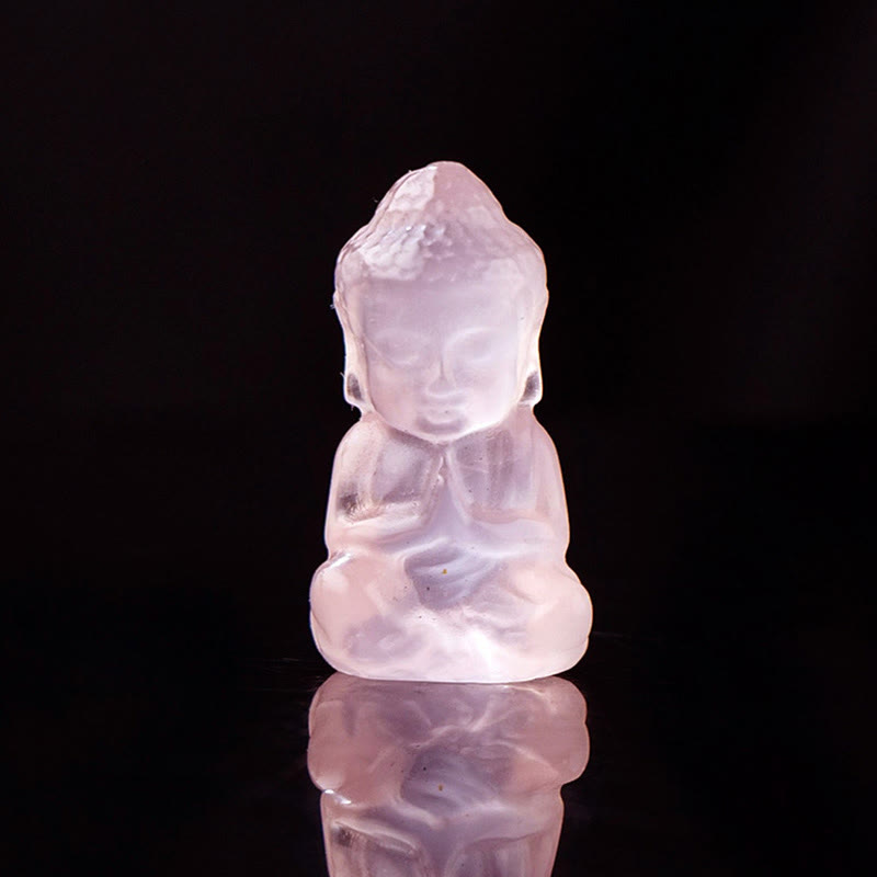 Nimara Ritual Various Crystal Amethyst Pink Crystal White Crystal Citrine Buddha Carved Spiritual Healing Necklace Pendant Decoration