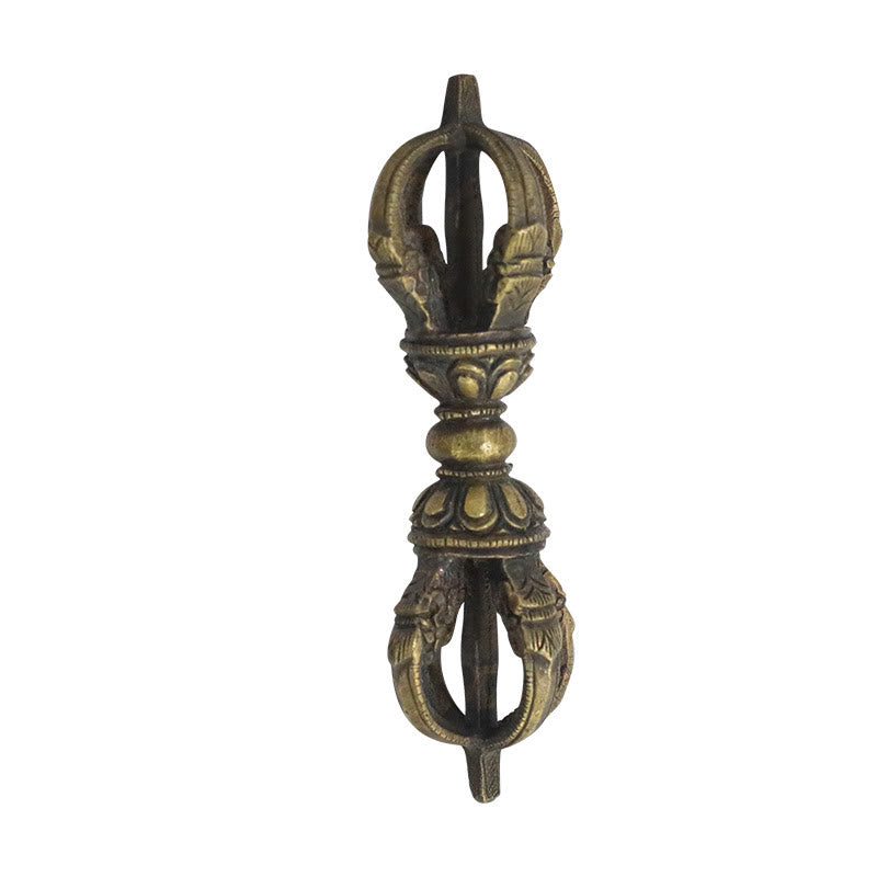Nimara Ritual Handmade Nepal Five Prong Three Prong Vajra Dorje Strength Copper Decoration