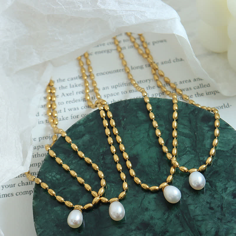 Nimara Ritual Pearl Bead Peace Necklace Pendant