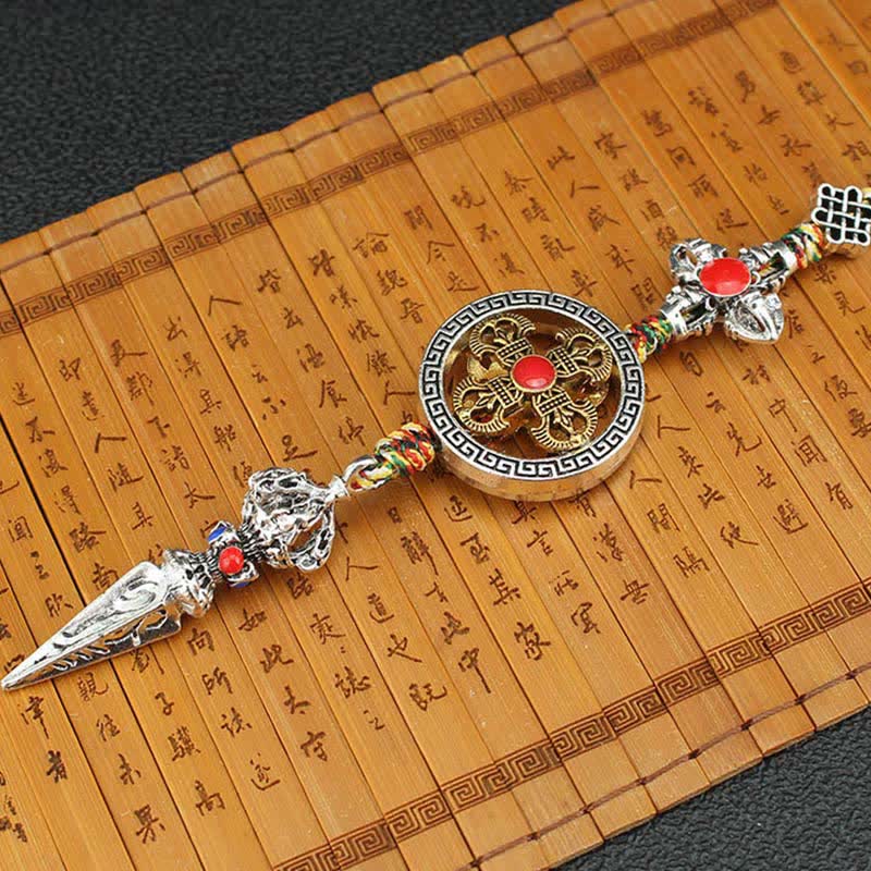 Nimara Ritual Tibet Om Mani Padme Hum Vajra Dorje Spiritual Car Hanging Decoration