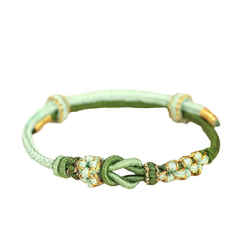 Nimara Ritual Handmade Peach Blossom Knot Eight Thread Peace Knot Luck Protection Bracelet