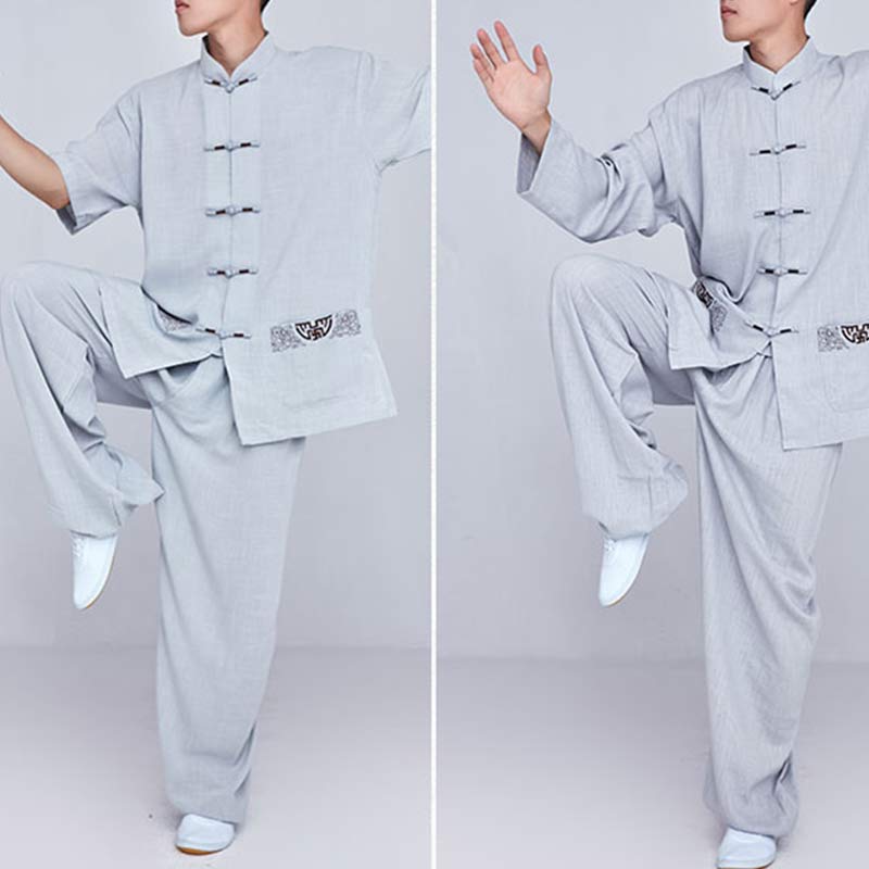 Nimara Ritual Meditation Zen Prayer Spiritual Tai Chi Qigong Practice Unisex Embroidery Clothing Set