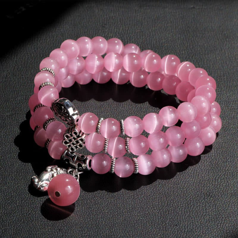 Nimara Ritual Cat Eye PiXiu Support Triple Wrap Bracelet