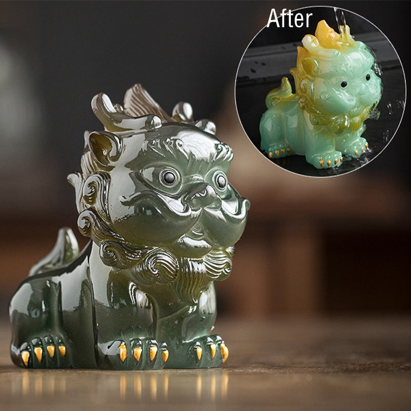 Nimara Ritual Color Changing Small PiXiu Resin Tea Pet Wealth Home Figurine Decoration