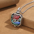 Nimara Ritual Koi Fish Lotus Copper Coins Luck Ghau Prayer Box Necklace Pendant