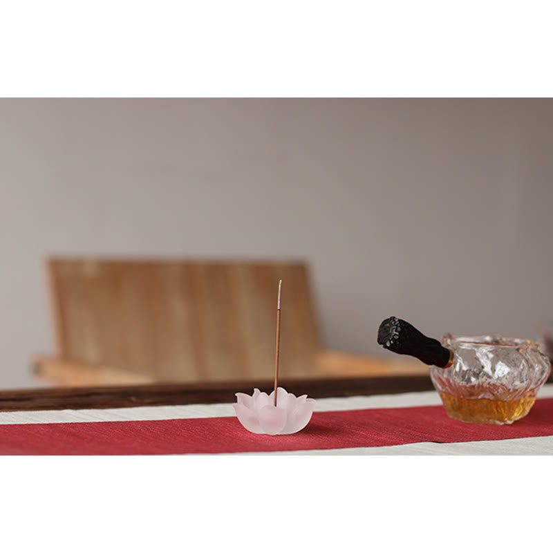 Nimara Ritual Mini Lotus Liuli Crystal Healing Meditation Stick Incense Burner