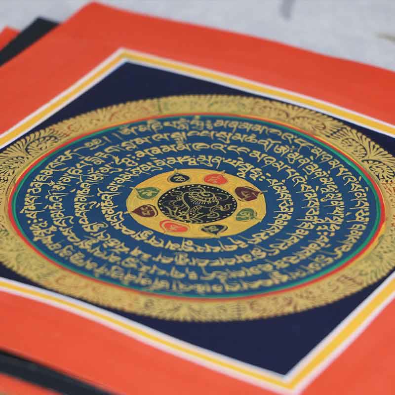 Nimara Ritual Tibetan Handmade Thangka Painting Spiritual Blessing Blind Box Random Color Pattern