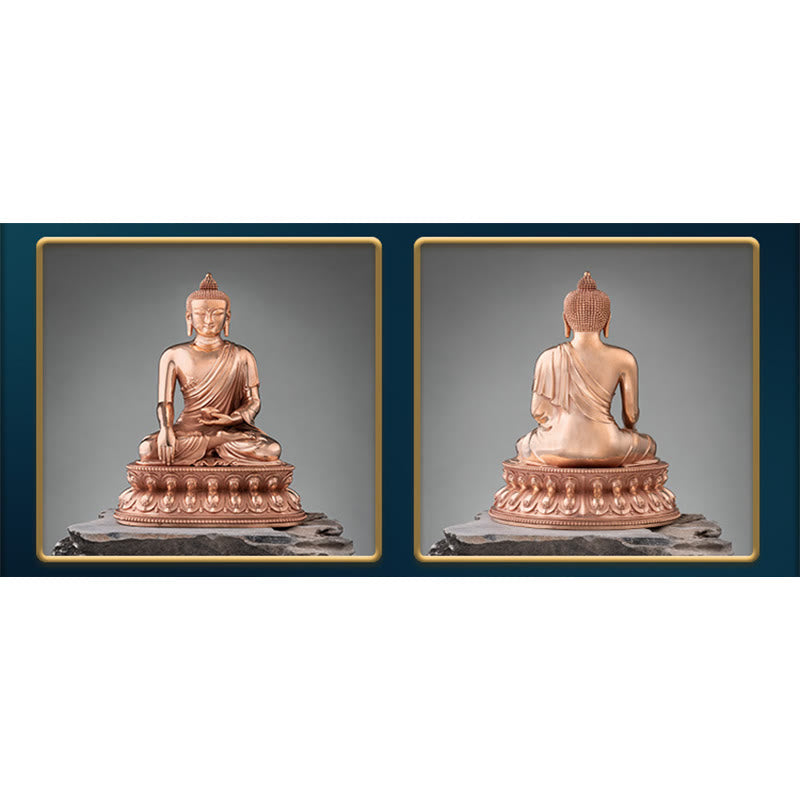 Nimara Ritual Gautama Shakyamuni Buddha Figurine Serenity Copper Statue Home Decoration