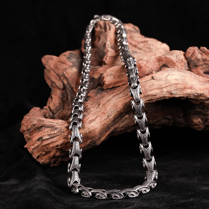 Nimara Ritual Dragon Pattern Titanium Steel Protection Necklace Pendant Bracelet