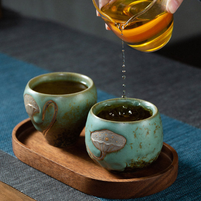 Nimara Ritual Lotus Pod Engraved Teacup Kung Fu Tea Cup