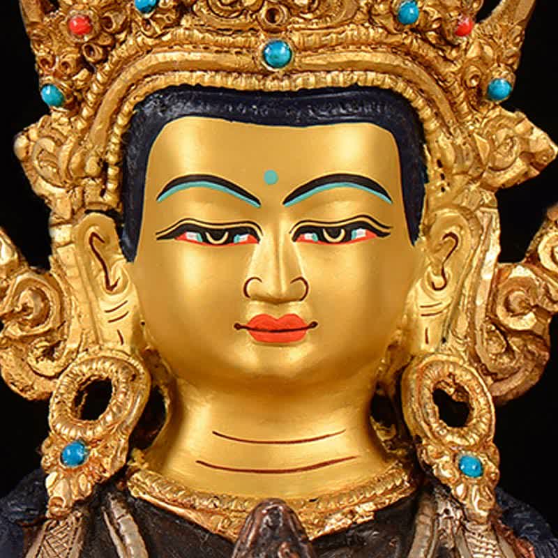 Nimara Ritual Bodhisattva Chenrezig Four-armed Avalokitesvara Protection Copper Statue Decoration