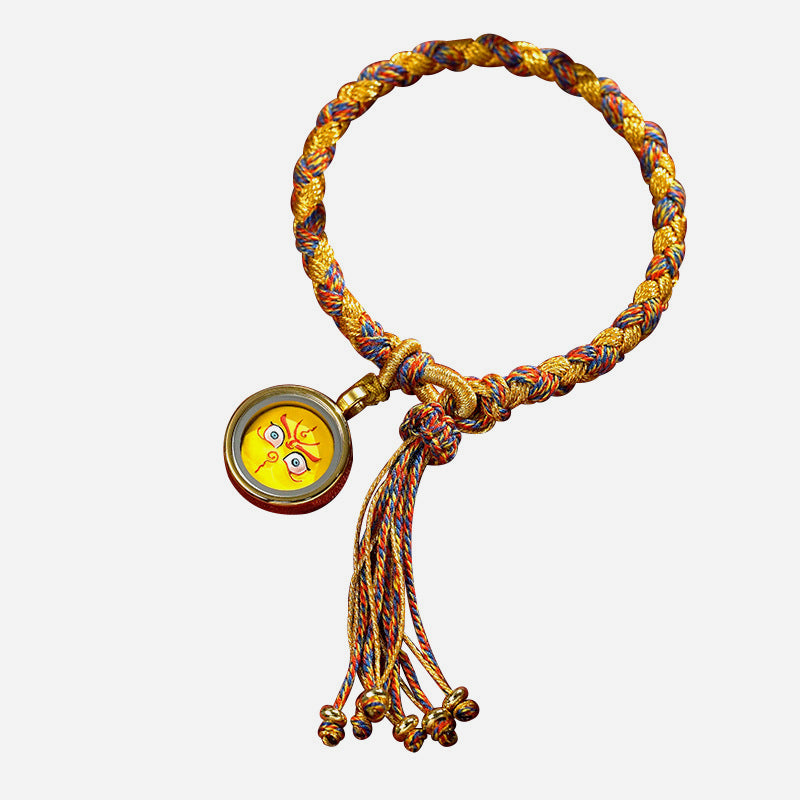 Nimara Ritual Handmade Tibetan Five God Of Wealth Dragon Scale Rope Luck Braid Bracelet