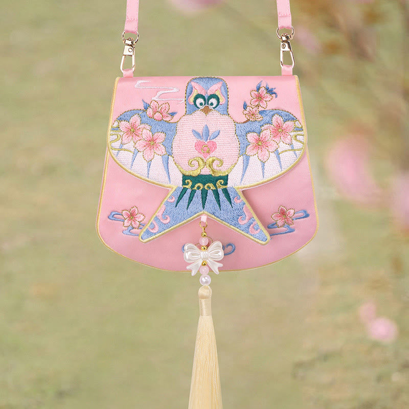 Nimara Ritual Luck Embroidery Lotus Koi Fish Rabbit Flower Hanfu Bag Crossbody Bag Shoulder Bag